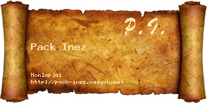 Pack Inez névjegykártya